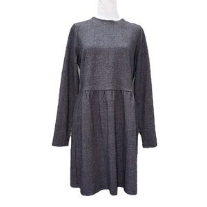NWT LOFT Knit Dress Long Sleeve Gray Medium